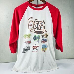 Vintage 2000s Anvil Milwaukee Underground Hip Hop Multi Logo Raglan Tee Sz L